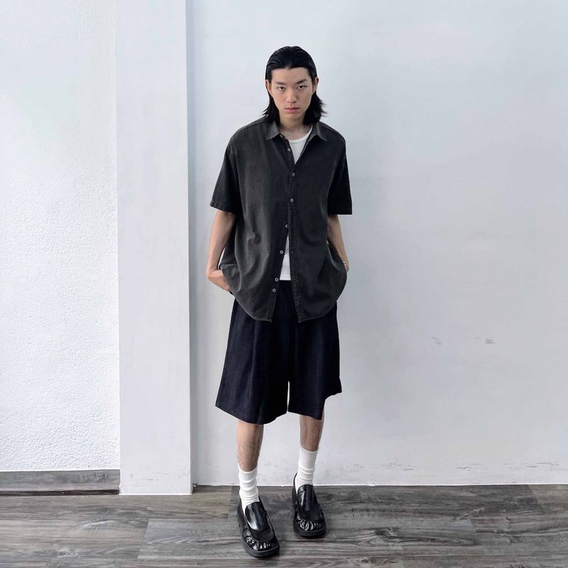 Retro Faded Textured Shirt