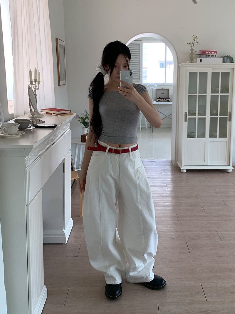 PELVIS PINTUCK BALLOON PANTS (3C)
