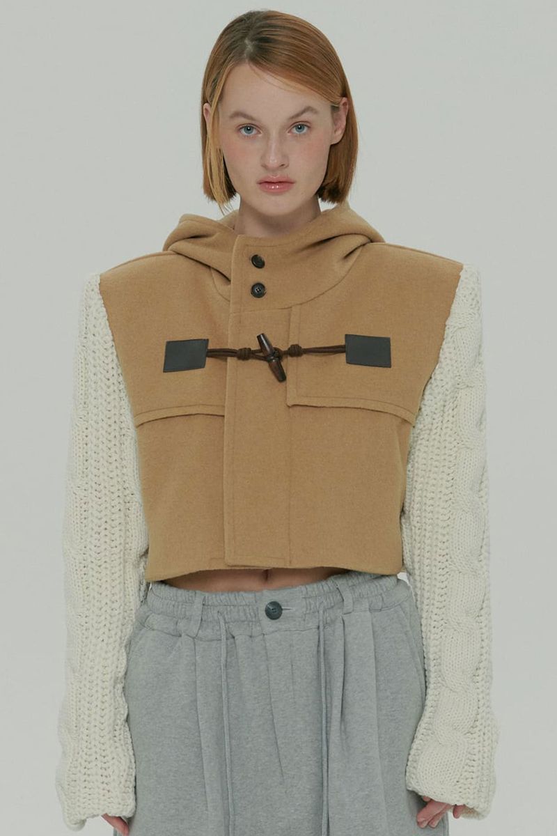MOIFAIRE（モイフェア）の「WOOL KNIT DUFFLE COAT / BEGIE（Jackets/Outerwear）」