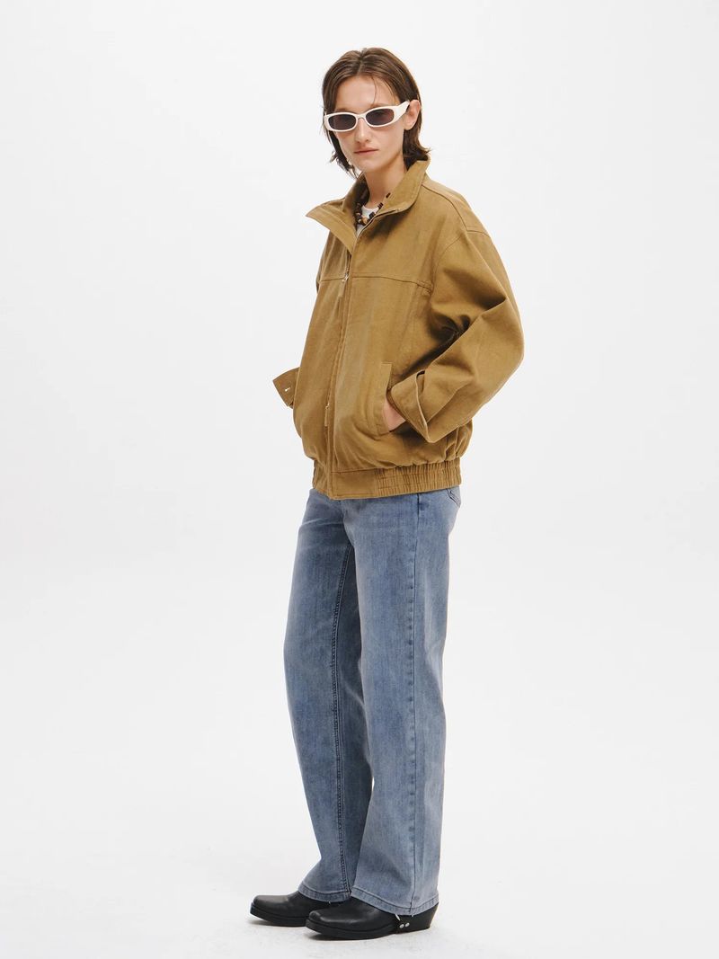 VINTAGE WASHED COTTON BLOUSON JUMPER