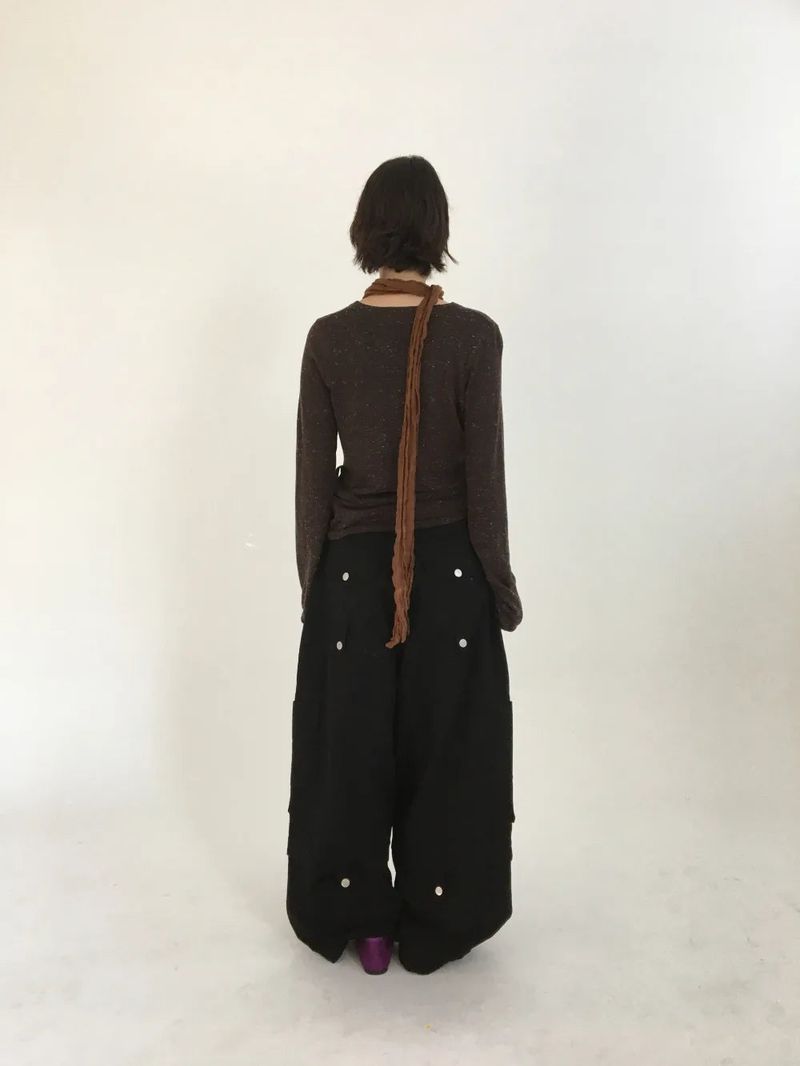 Denp Button Cargo Wide Pants (3color)