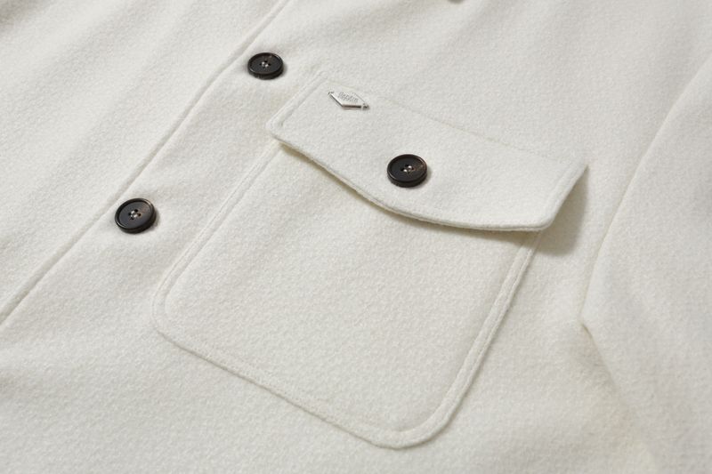 CLASSIC CROPPED SHIRT JACKET (ecru)