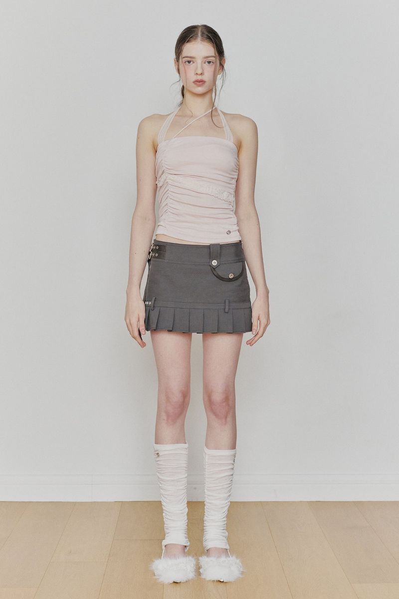 ANGEL SHIRRING TOP pink
