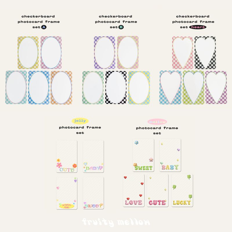 A photocard frame set