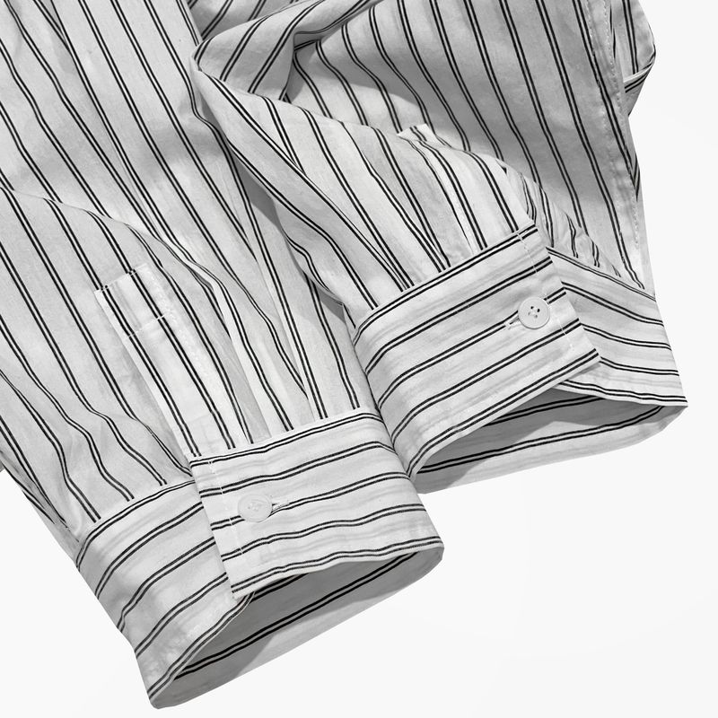 offset stripe shirt_white