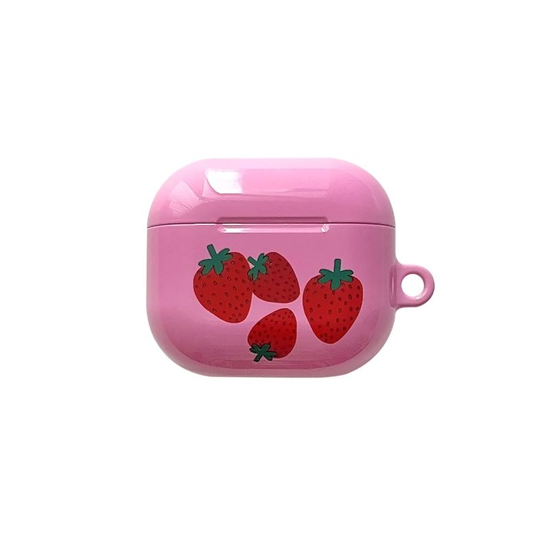 allthesamestudio（オールザセイムスタジオ）の「strawberry glossy airpods case(pink)（Smartphone Accessories）」