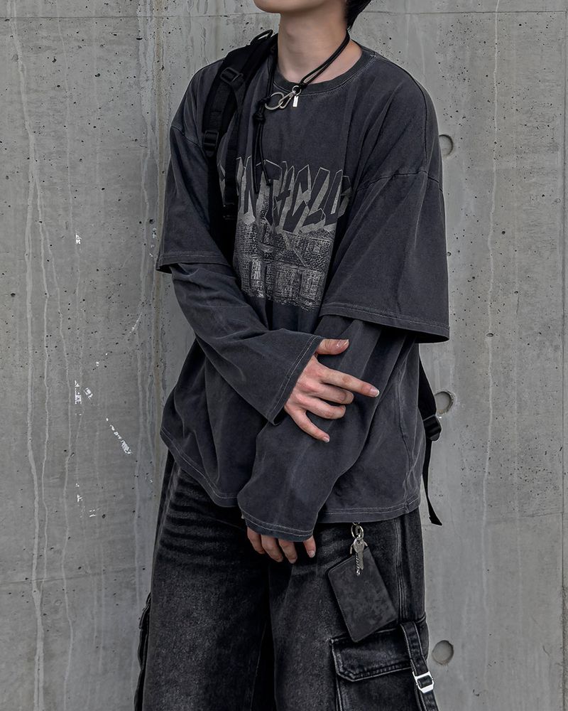 JIIGEUM（ジグム）の「County Layered Long Sleeve T-shirt（Tops）」