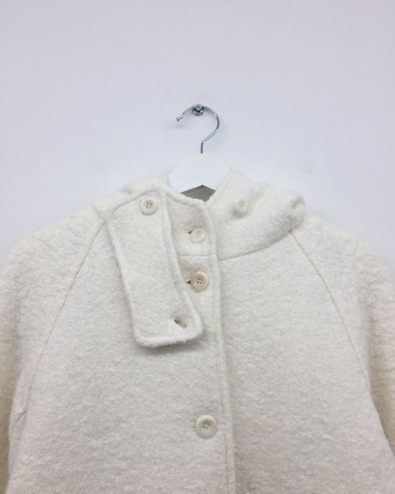 [MD Pick]Fine wool hooded half coat (2color)