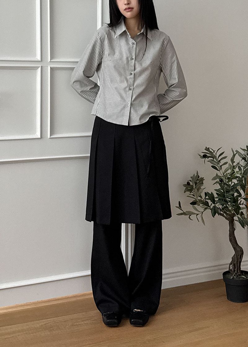 LAYERED SKIRT SLACKS