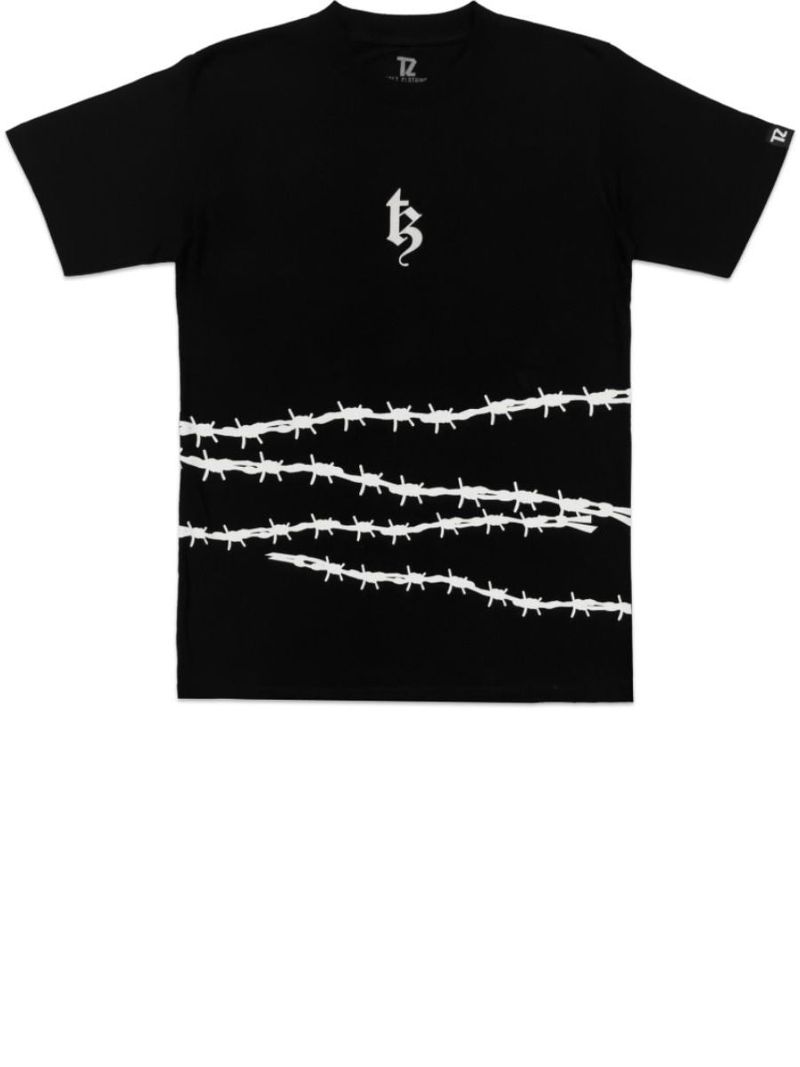 TZ BARBED WIRE SHORT SLEEVE BLACK