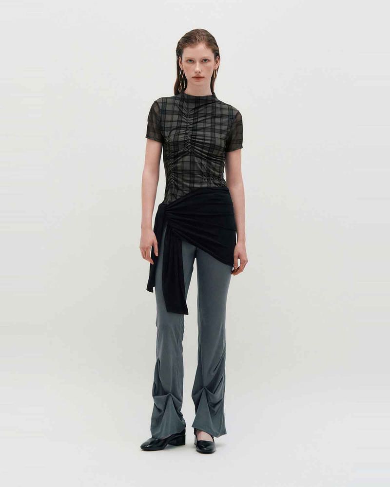 Layered Wrap Tie _ BLACK