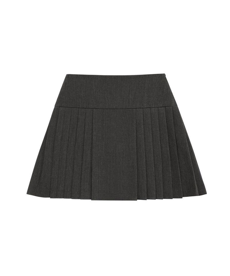 DIAGONAL TWO BUTTON PLEATS SK CHARCOAL