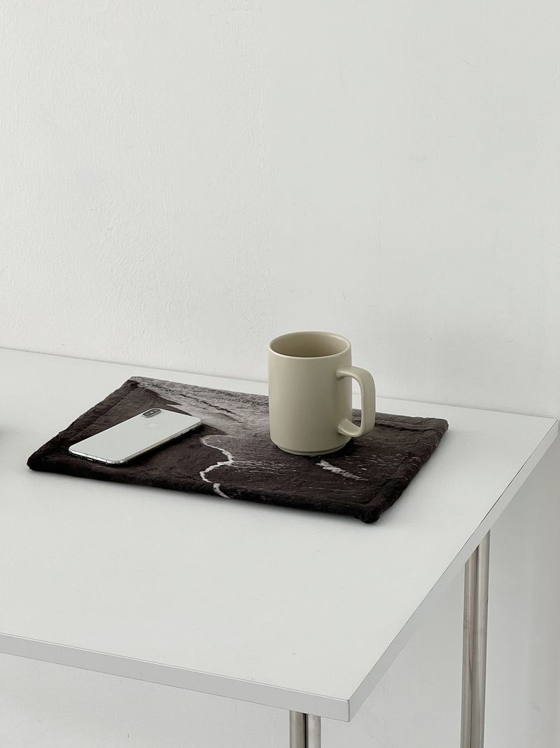 nature desk rug - mono seaside