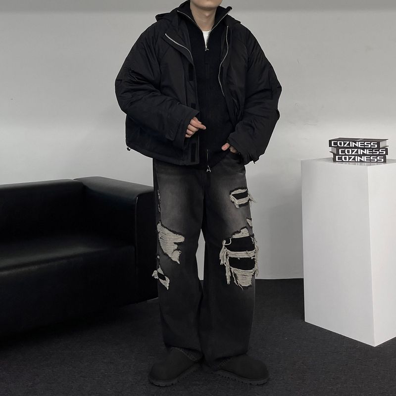 ECT Cropped Hooded Shell Parka (2 colors)