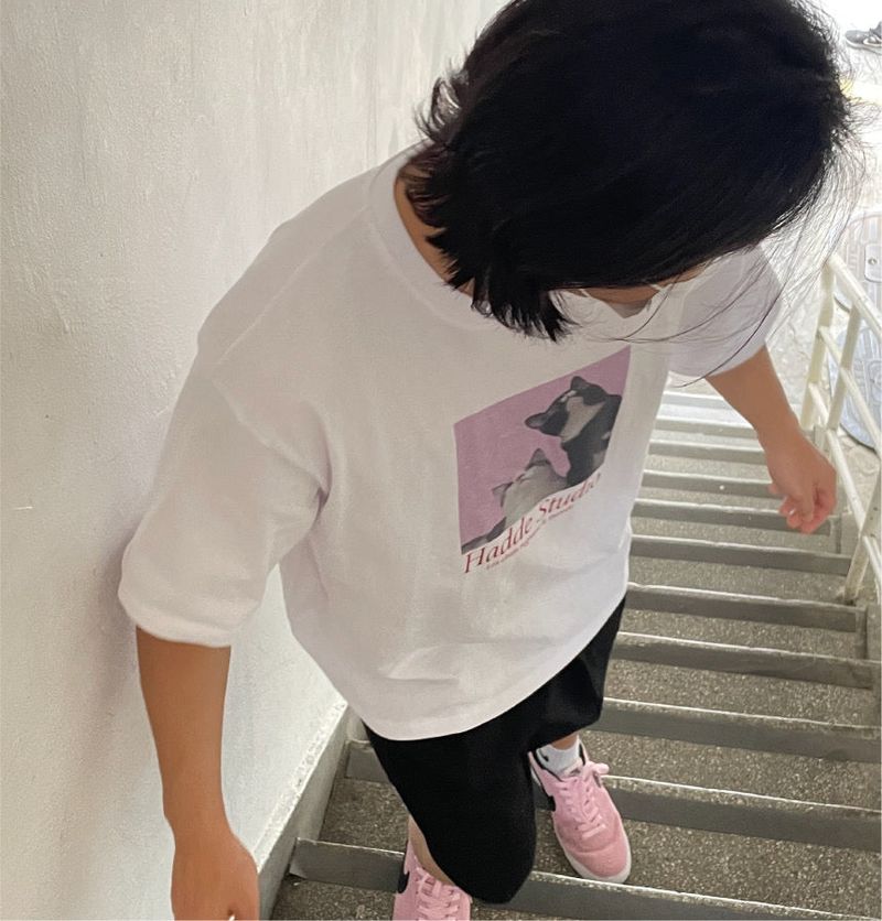 PINK CAT T-SHIRT