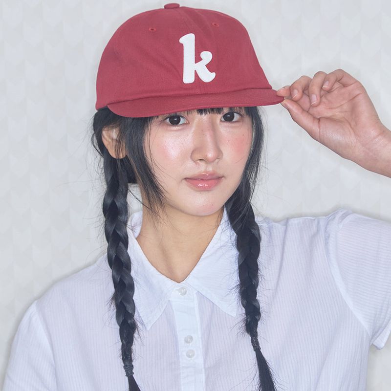  kロゴアップリケキャップ レッド