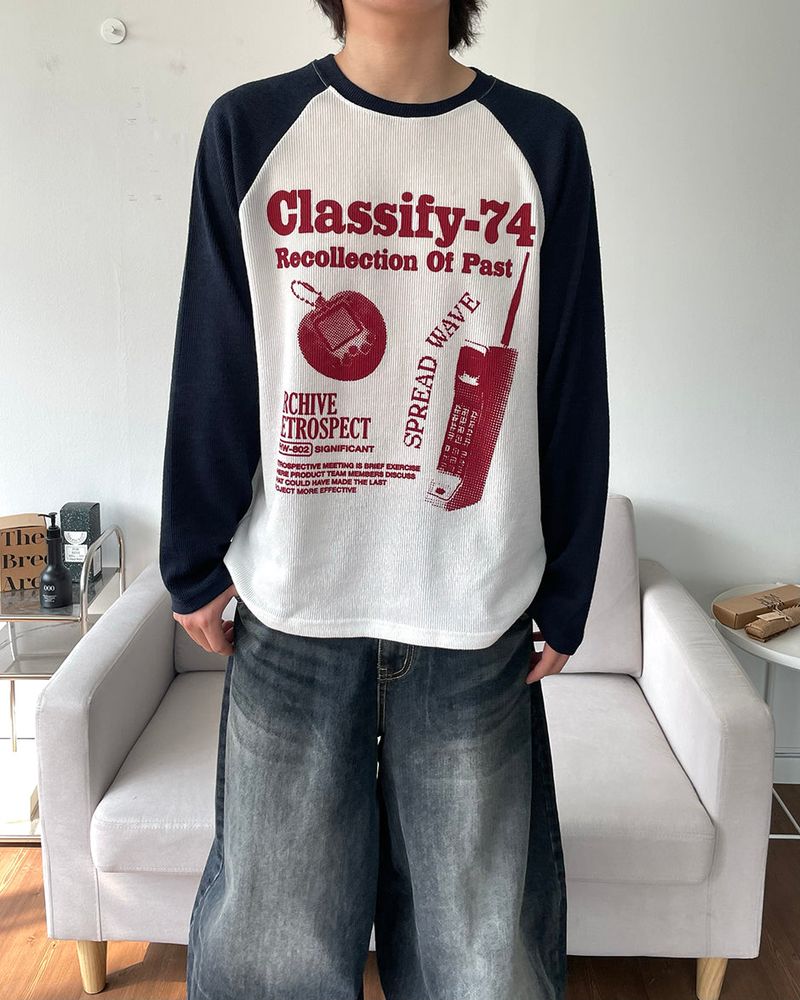 IDF（アイディーエフ）の「Collection Raglan Knit T-shirt（Tops）」