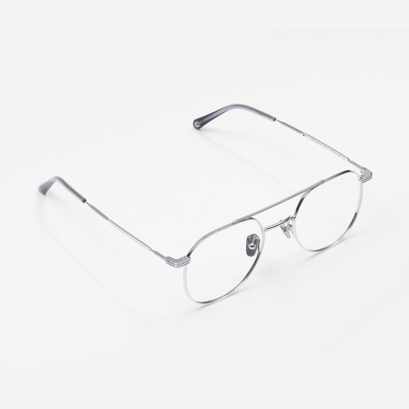 Knouun Round titanium glasses CODE. 101. C Silver
