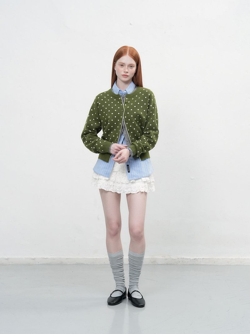 【即日発送】semi loose fit dot cardigan