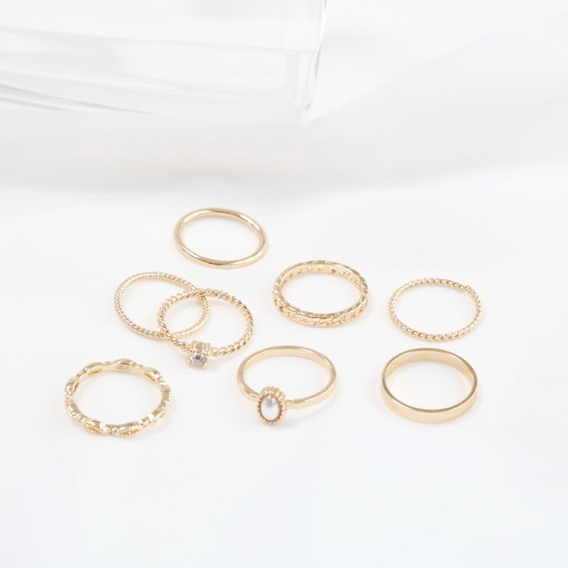 Royal Pearl Ring Set (2 color)
