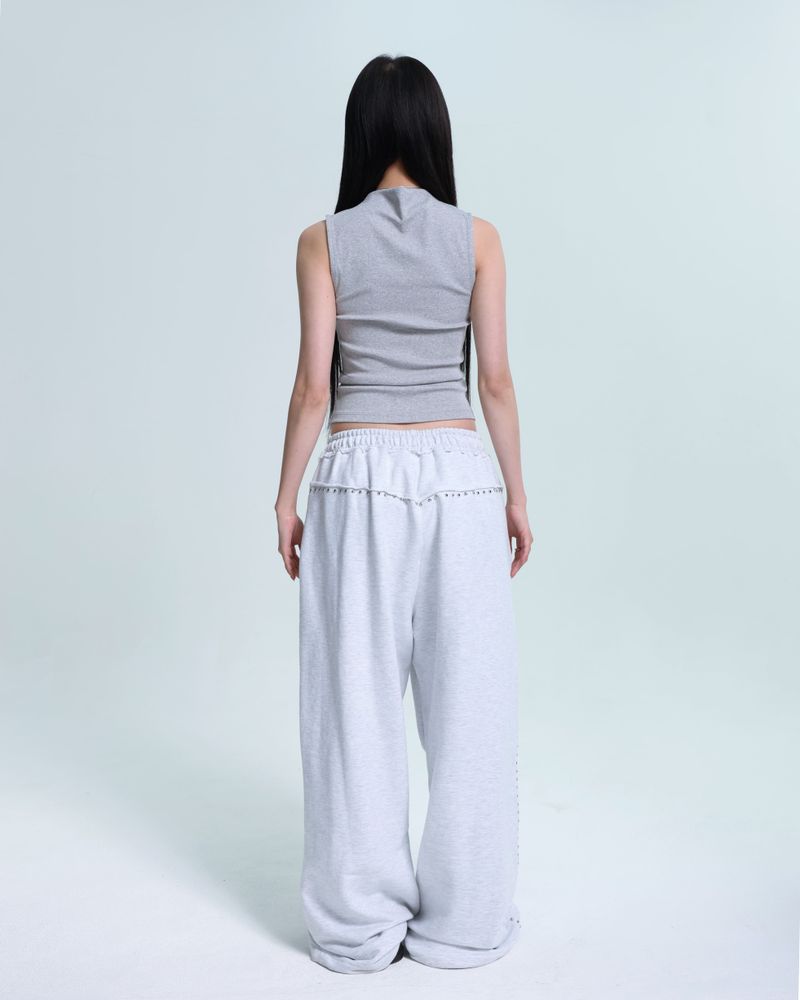 Line Stud Stringpants - White Oatmeal