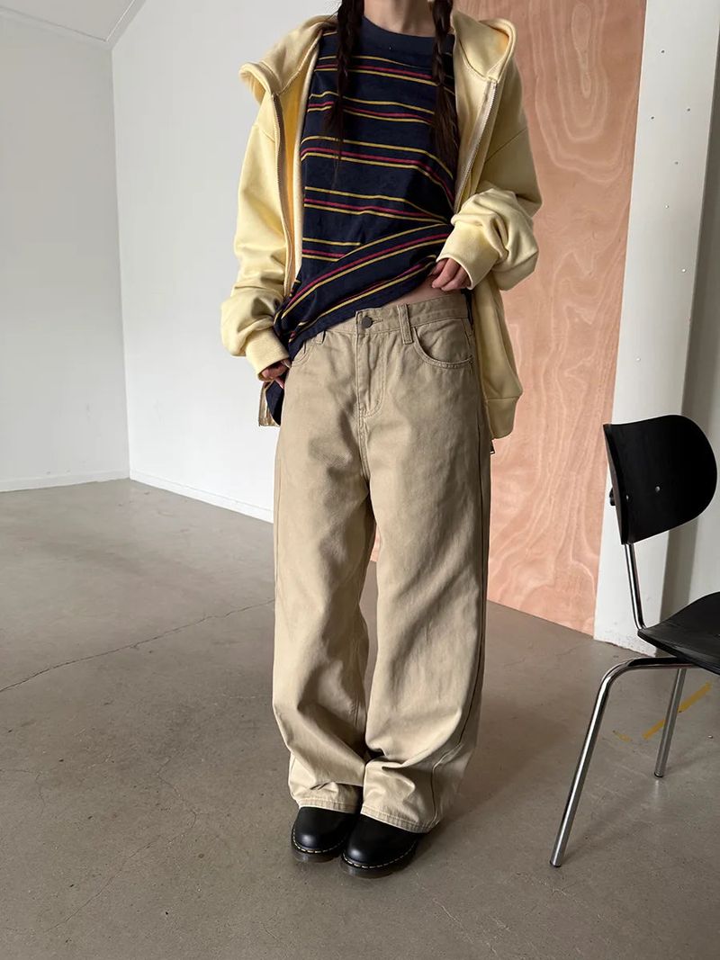 multi stripe boxy T
