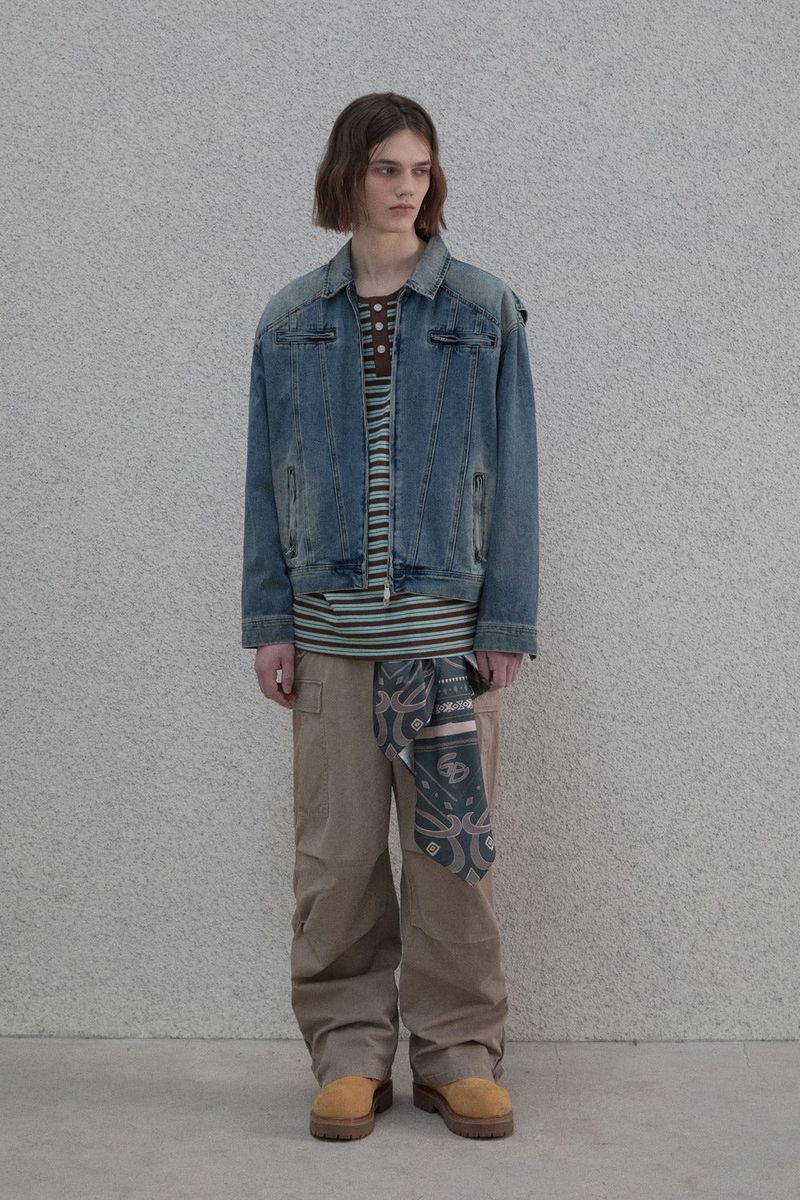 vintage washing line trucker jacket