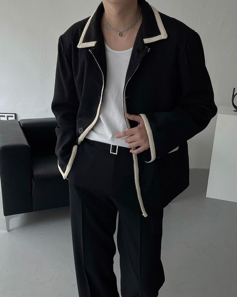 SO Line Collar Tweed Jacket ver.4 (2 colors)