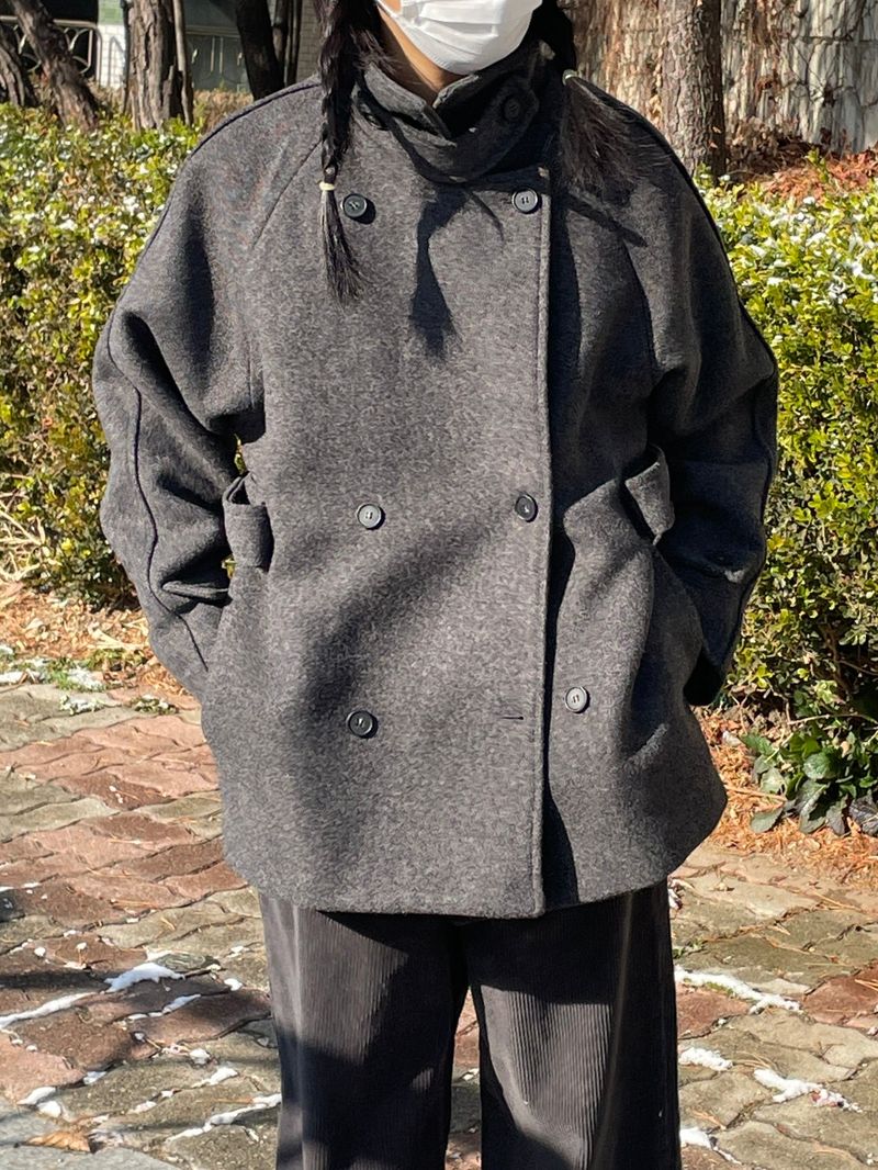 Zelda double pea coat