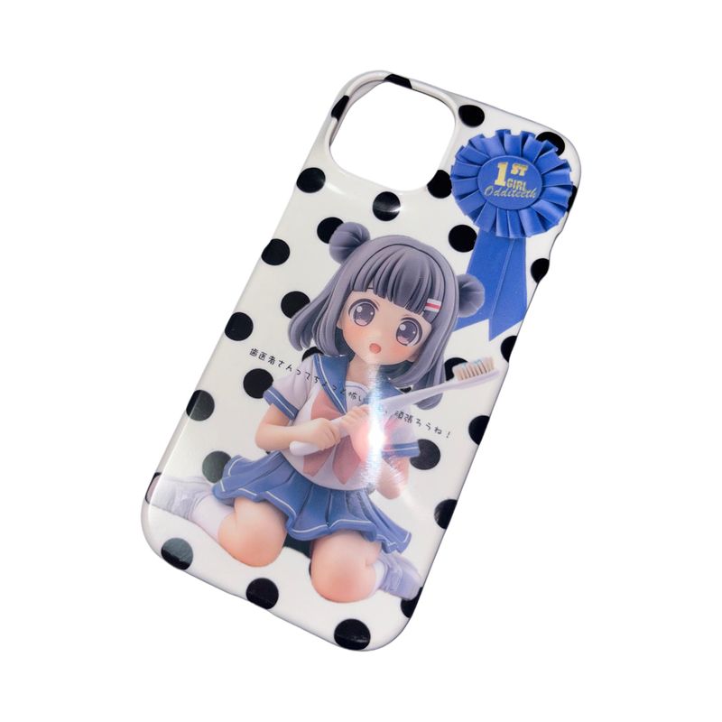 ODDiTEETH(オディティース)の「Brush Girl phone case (Pigtail hair)(Smartphone Accessories)」
