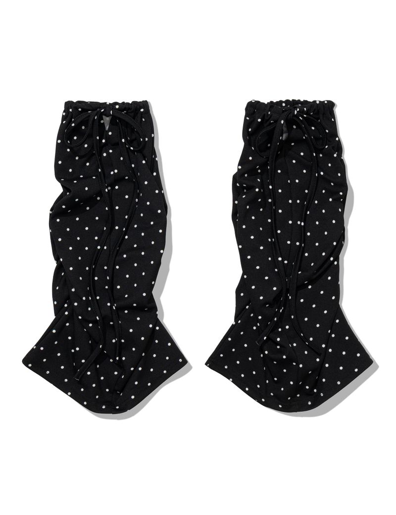 DOT SHIRRING LEG WARMER(BLACK)