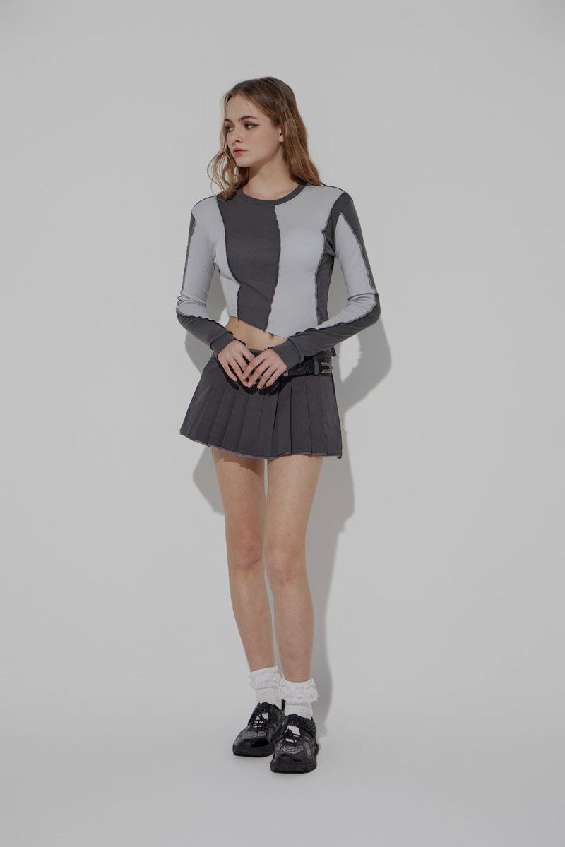 CHINO PLEATS SKIRT
