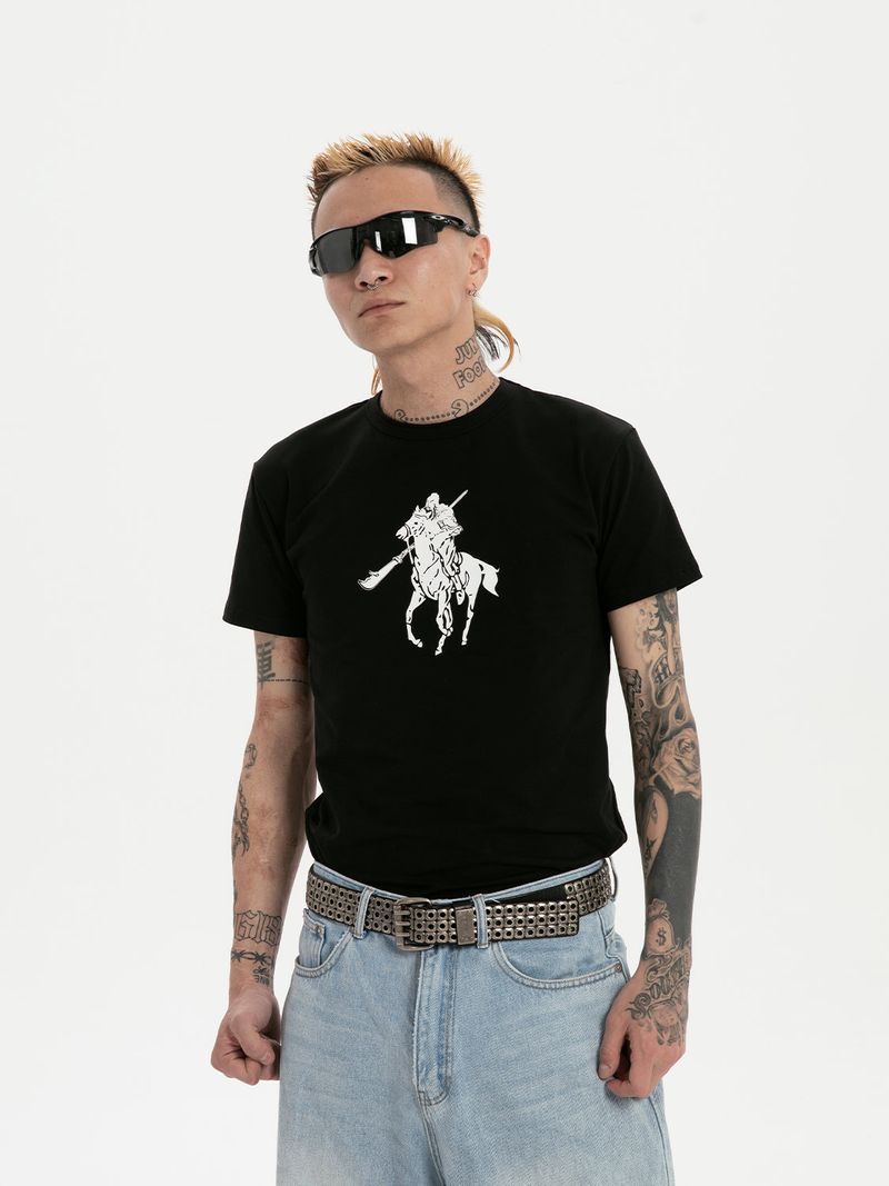Retrovegas（レトロベガス）の「RTVG(RETROVEGAS) ガンユーホースライディングスポーツエラスティシティーTシャツ（トップス）」