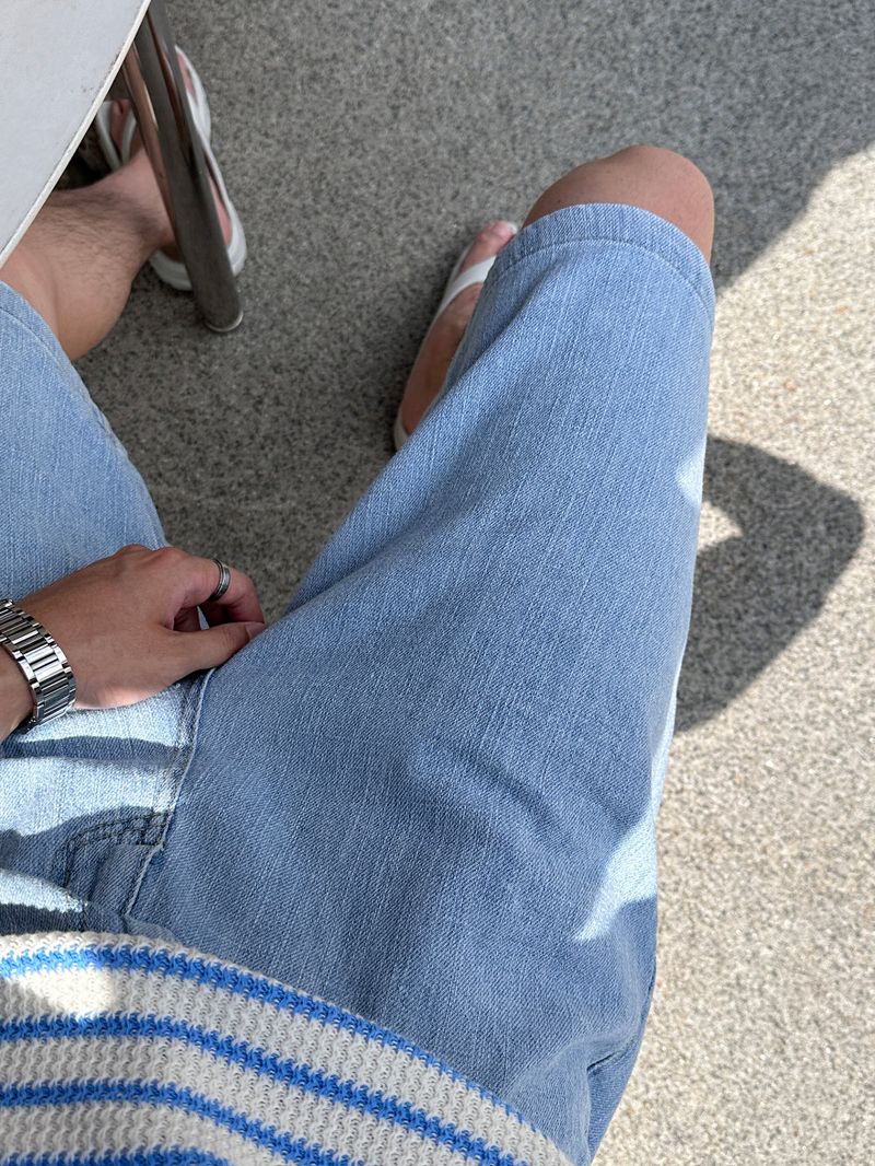 LMN Eastern Micro Cool Half-Capri Wide Denim Half Pants (3 colors)