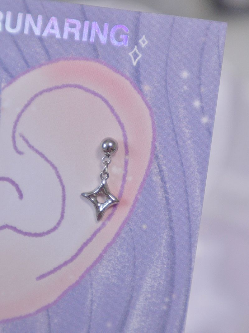 Full surgical steel shine frame piercing