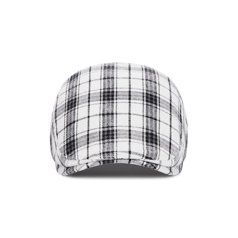 VA Square Belt Check Hunting Cap / Whitecheck