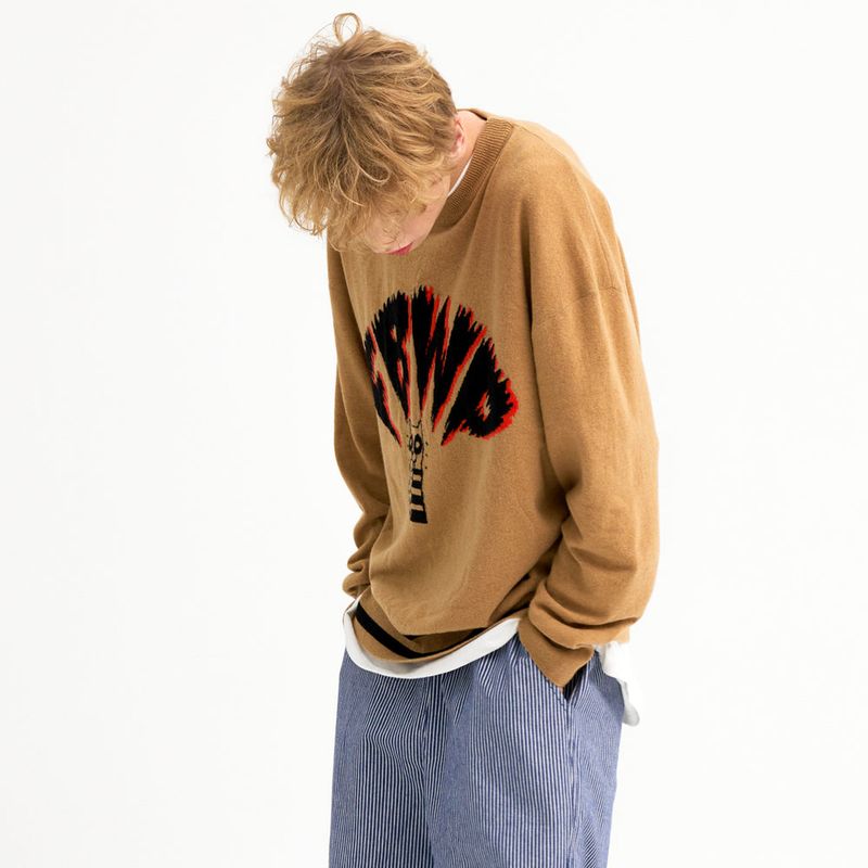 PUKING DOG KNIT SWEATER (BEIGE)