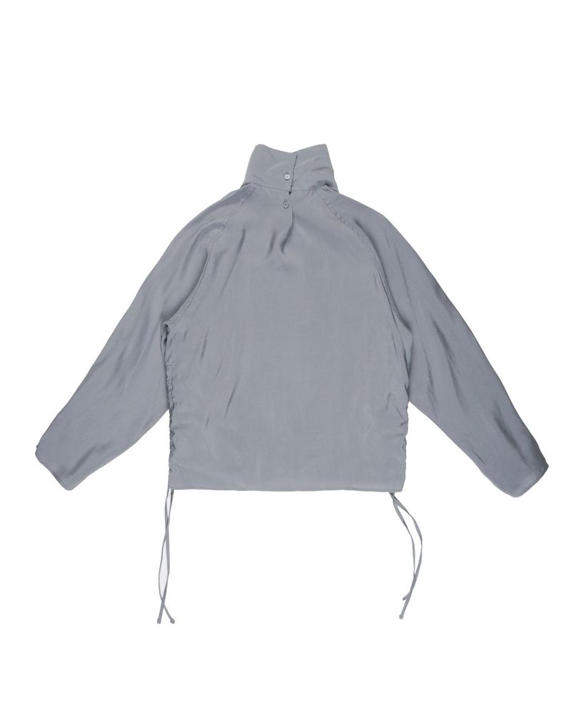  BUTTONNECK SHIRRING BLOUSE