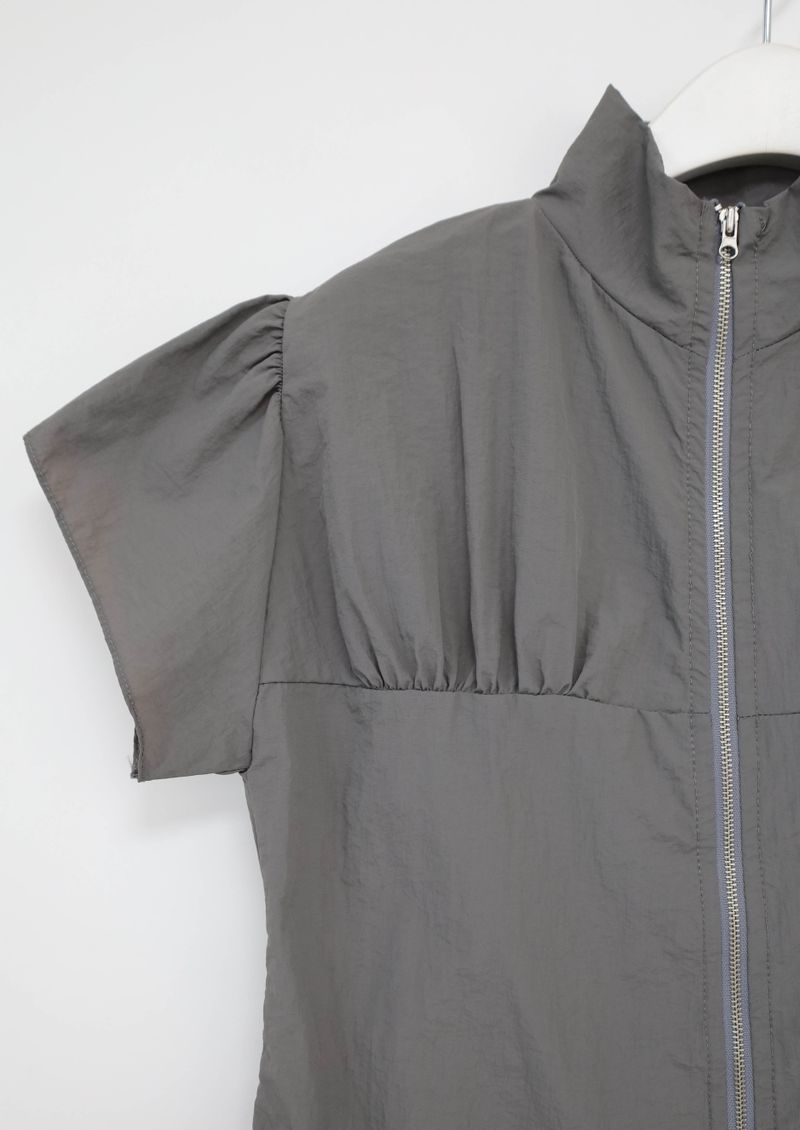 slim puff zip-up