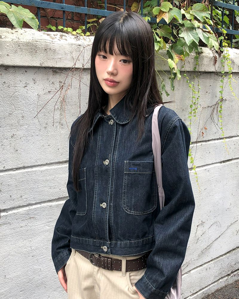WONDER WONDER（ワンダーワンダー）の「ミゼンカラーポケットウォッシュドデニムジャケット（ジャケット/アウター）」