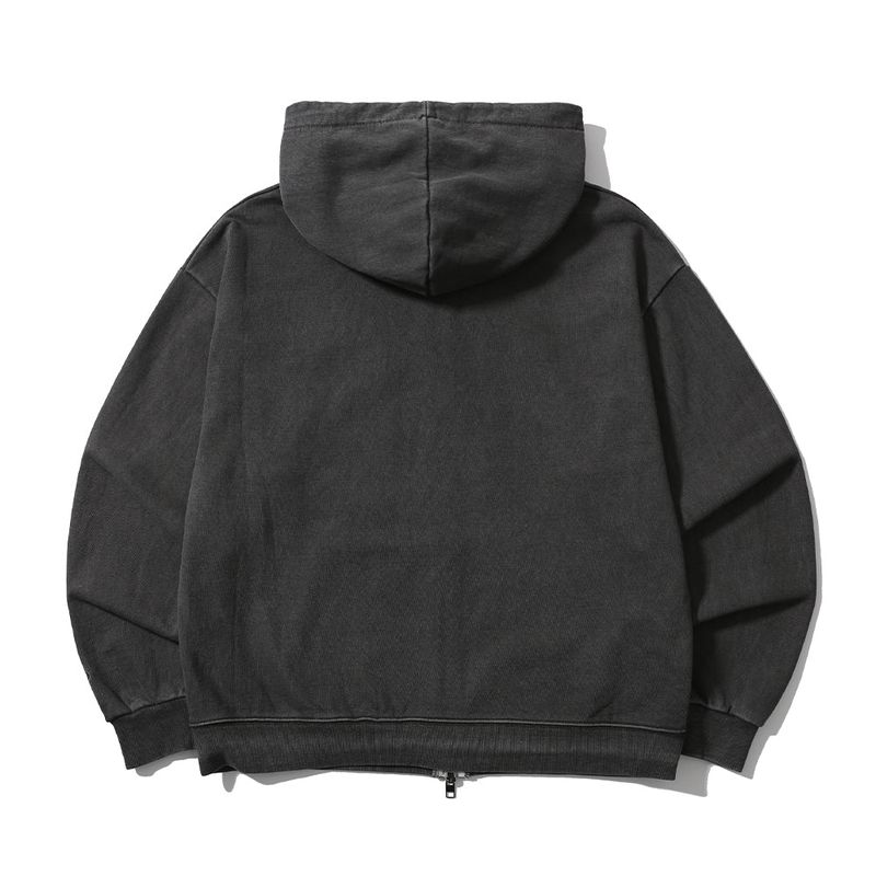 RIVET POCKET HOODIE ZIP-UP
