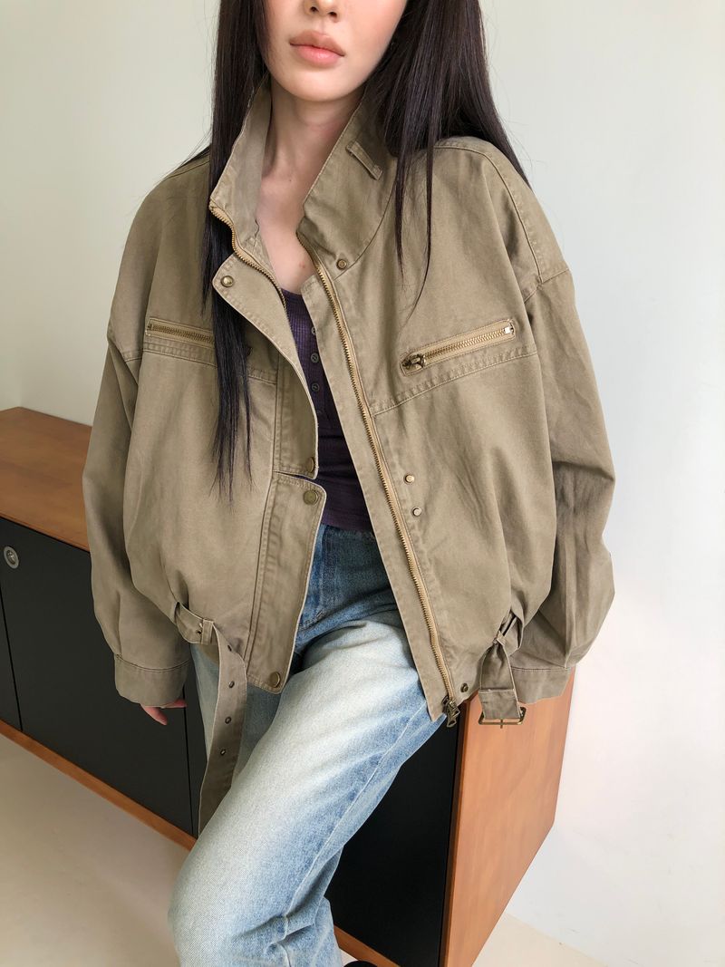 エレン ヒドゥン ボタン デニム ジャケット