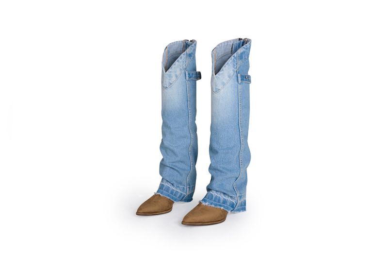 DENIM LEG WARMER (LIGHT BLUE)
