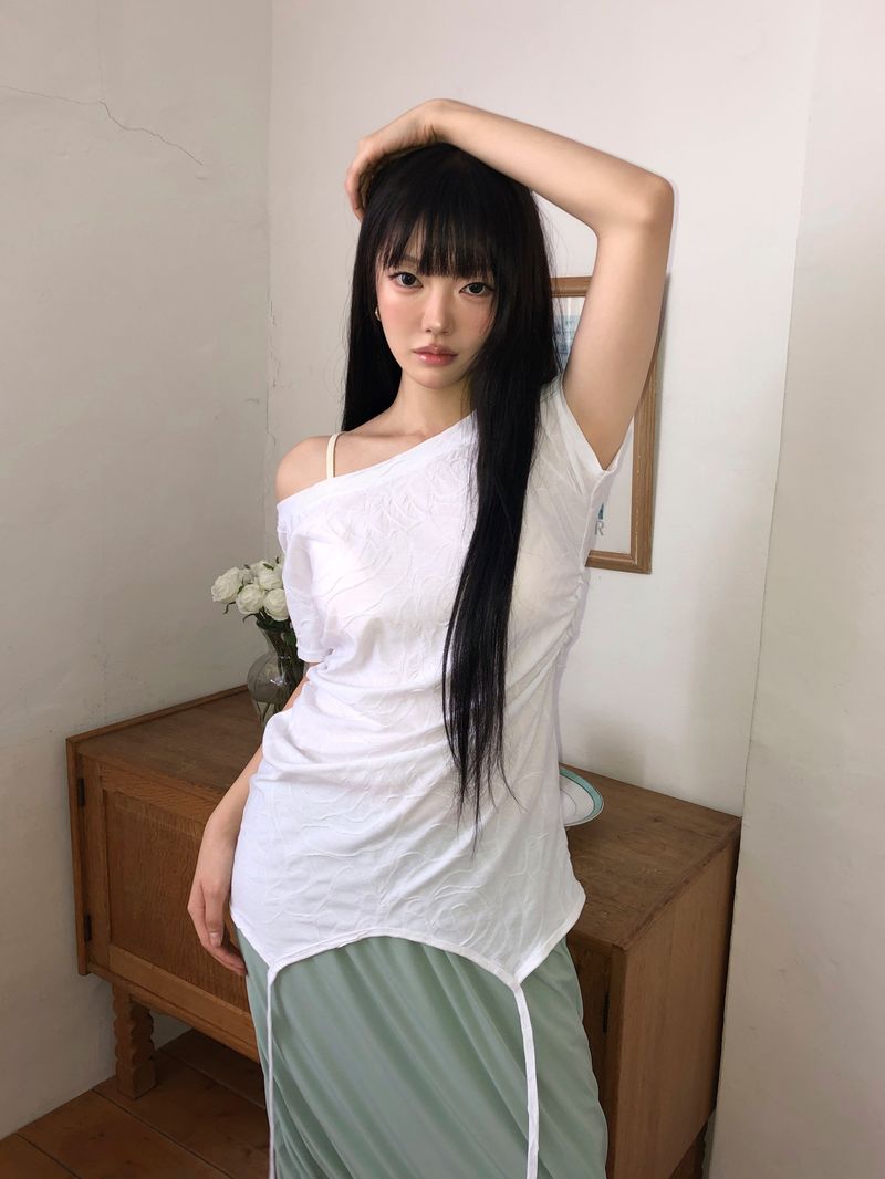 WONDER WONDER（ワンダーワンダー）の「ハバン ジャカード ショートスリーブ Tシャツ（トップス）」