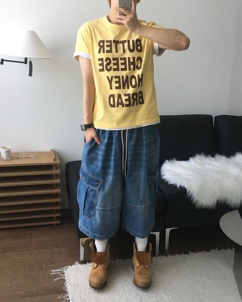 Mix Printing Short Sleeve T-shirt