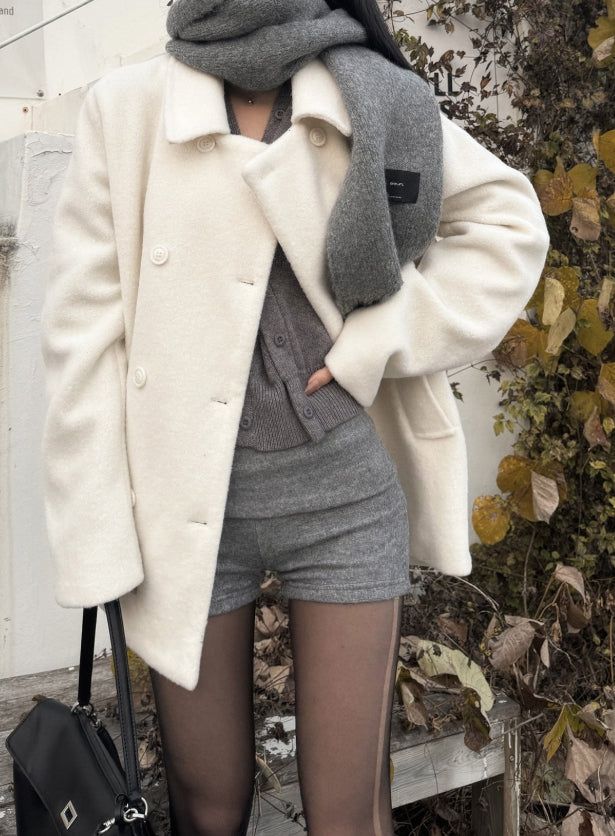 Vanilla Snow Midi Coat