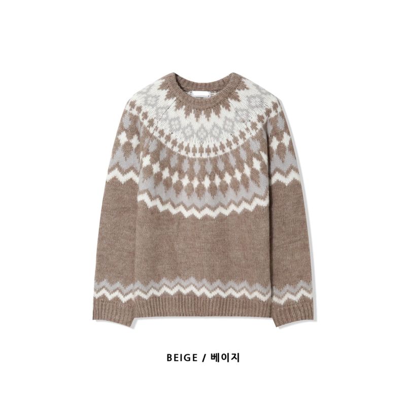 Mohair Nordic knit (4color)