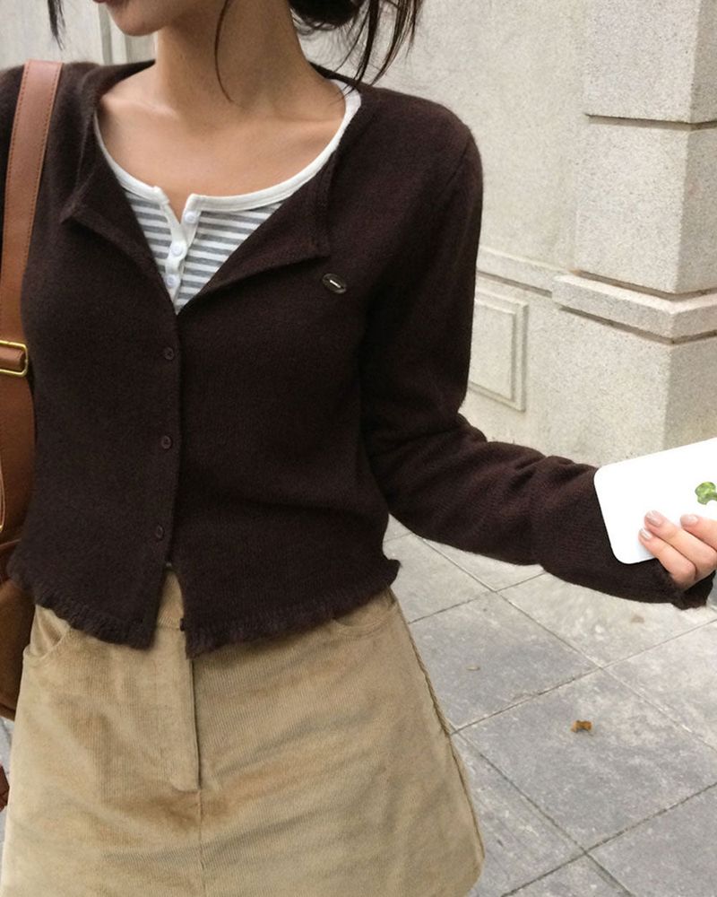 Candy Frill Knit Cardigan