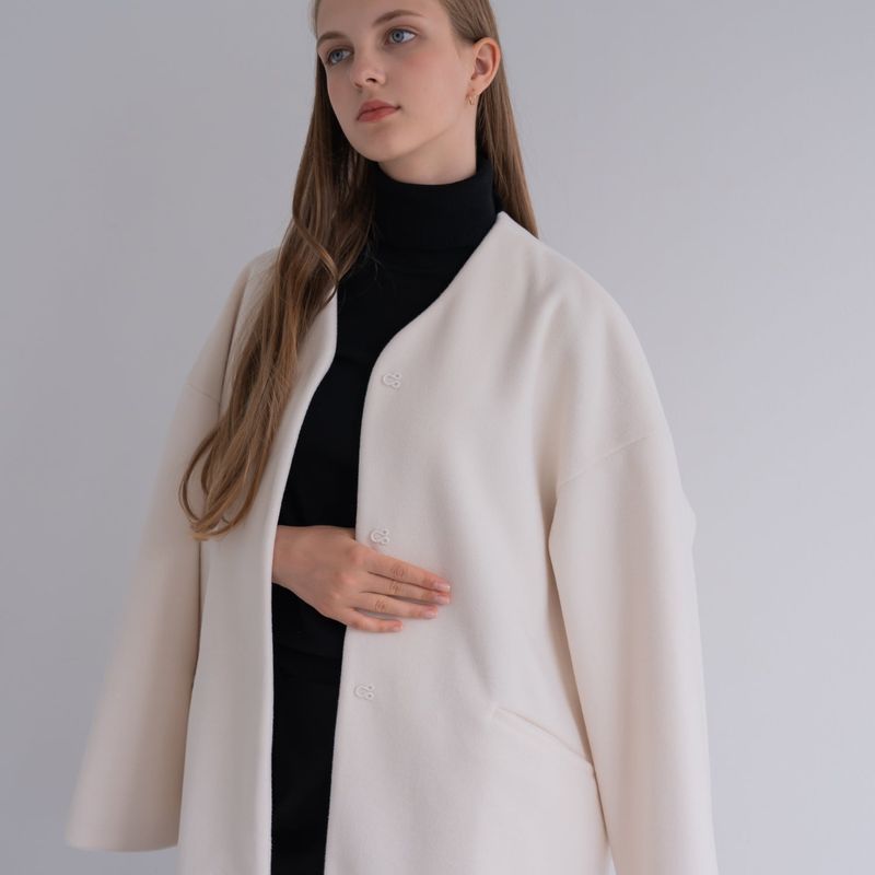 nocollar short coat