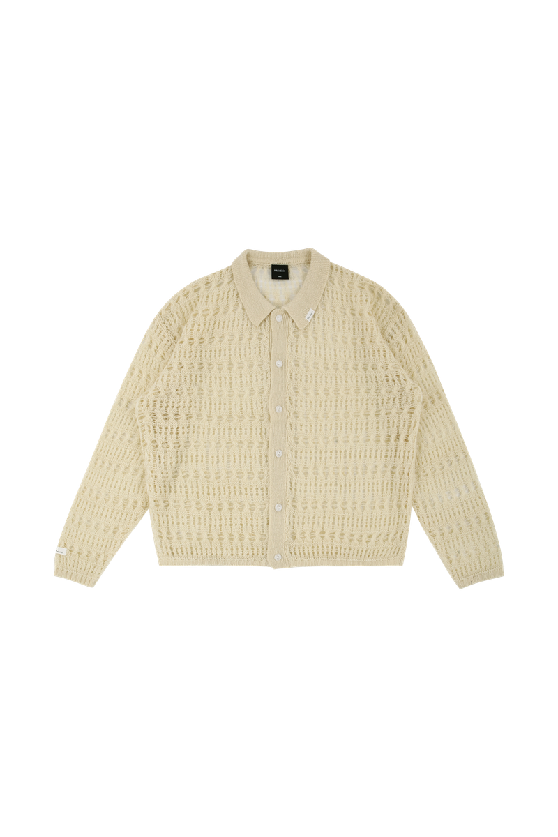 Pastel see-through knit cardigan